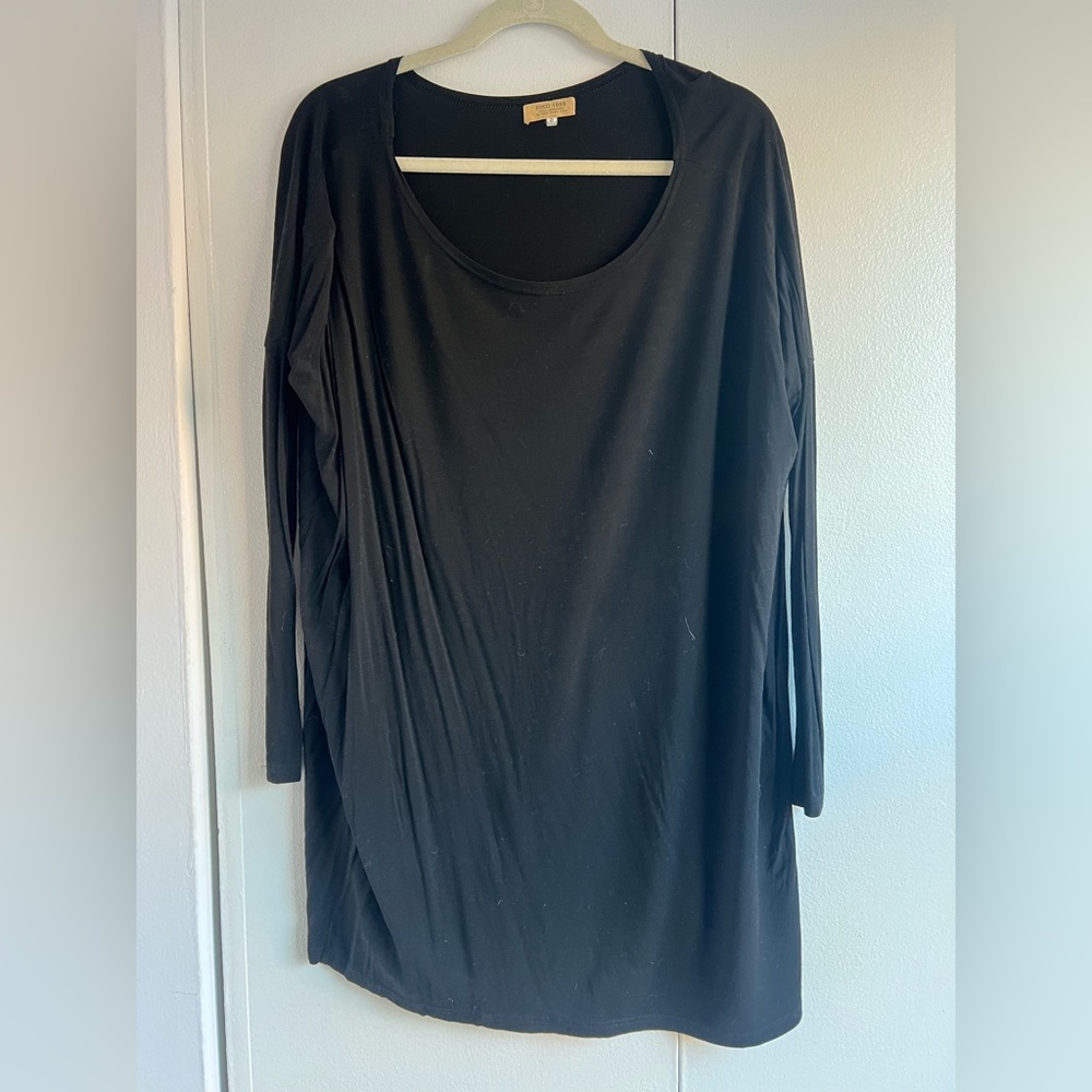 Piko black shift dress